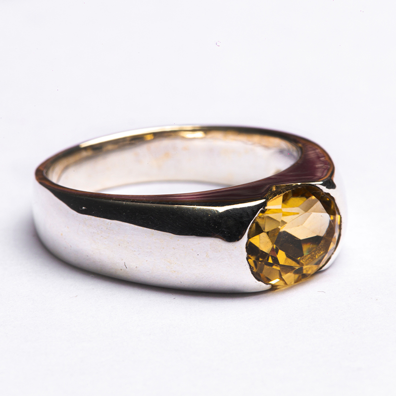 Citrine - For Gents - 17.8 MM   18.1 MM